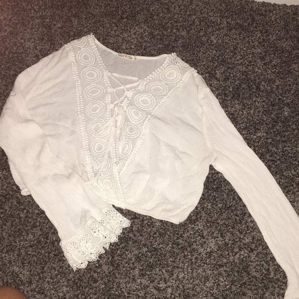 White crop top